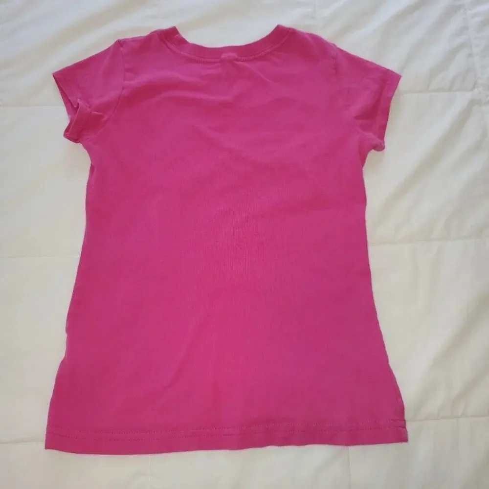 𝅺Guess small 7/8 girls pink cotton tee